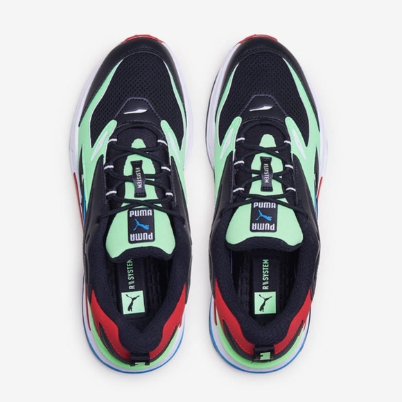 Puma RS Fast Low Mens Running Athletic Shoes Black Green Red 380562-01 NEW Sz 11 - Picture 2 of 7